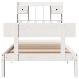 Berkfield Home Bookcase Bed without Mattress White 90x200 cm Solid Wood Pine - thumbnail 4