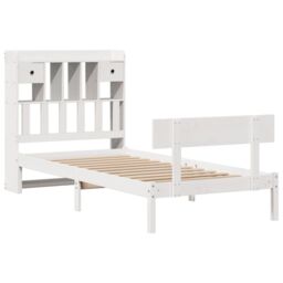 Berkfield Home Bookcase Bed without Mattress White 90x200 cm Solid Wood Pine - thumbnail 3