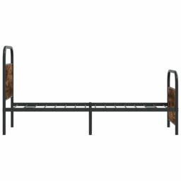 Berkfield Home Bed Frame Without Mattress 75x190 cm Small Single Smoked Oak Engineered Wood in Brown - thumbnail 6