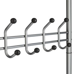 House of Home Clothes Stand Hallway Multi Purpose 18 Hooks Jackets Hats Bags 2 Shelves For Shoes in Grey - thumbnail 4