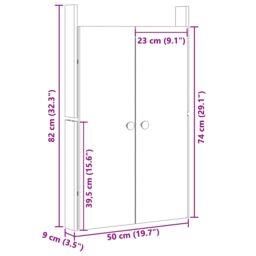 Berkfield Home Outdoor Kitchen Doors 50x9x82 cm Solid Wood Douglas Fir in Brown - Size: 50 x 9 x 82 cm - thumbnail 8