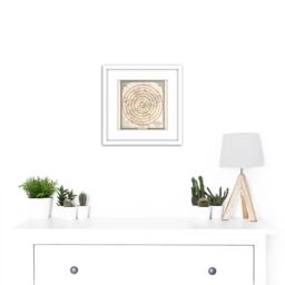Artery8 Osborn 1849 Map Jerusalem Seven Miles Around 8X8 Inch Square Wooden Framed Wall Art Print Picture with Mount in White - thumbnail 2