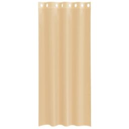 Berkfield Home Voile Curtains with Grommets 2 pcs Sand in Brown - thumbnail 4