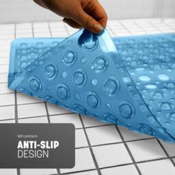 Keplin Non-Slip Shower Mat, For Shower Runner & Bathroom Tub, Square, 54x54cm in Blue - Size: 600mm - thumbnail 5