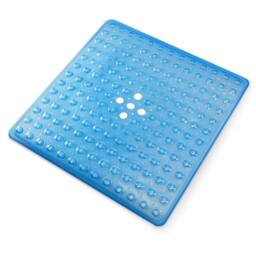 Keplin Non-Slip Shower Mat, For Shower Runner & Bathroom Tub, Square, 54x54cm in Blue - Size: 600mm - thumbnail 1