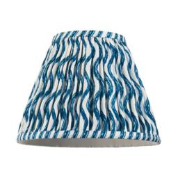 Netlighting Higgledy Gloss Blue Table Lamp Blue Fabric Ripple Shade 25cm E14 - thumbnail 6