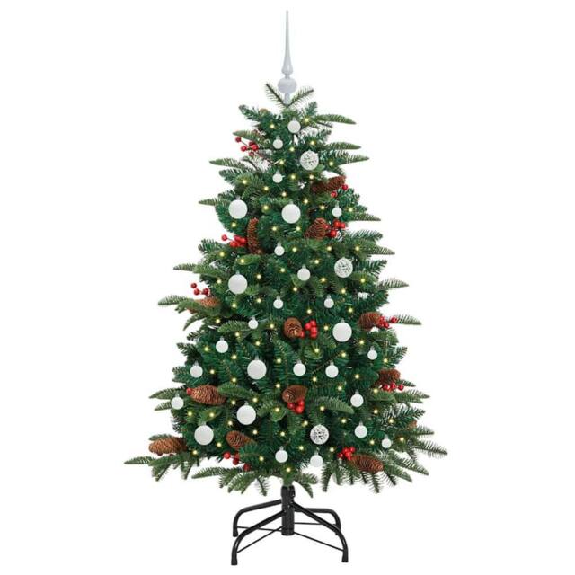 Berkfield Home Elegant Artificial Christmas Tree with 150 LEDs with Stand Green - image 1
