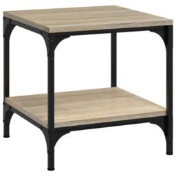 Berkfield Home Side Tables 2 pcs Sonoma Oak 40x40x40 cm Engineered Wood in Light Tan - Size: 40 x 40 x 40 cm - thumbnail 5