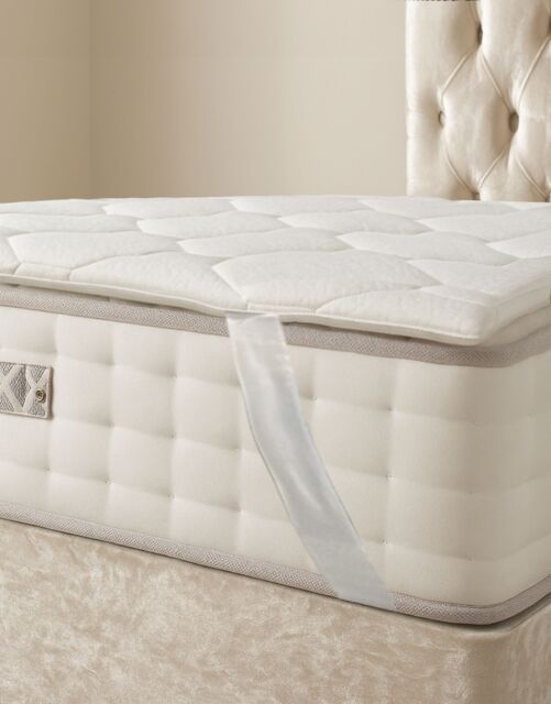 Somnior Cooling Mattress Topper Cool Soft Touch Prevents Overheating in White - Size: Double - image 1
