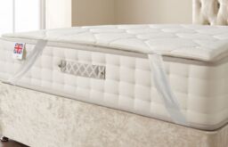 Somnior Cooling Mattress Topper Cool Soft Touch Prevents Overheating in White - Size: Double - thumbnail 3