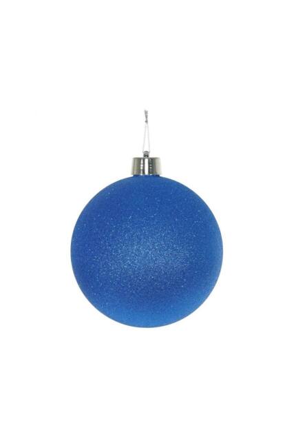 KDMD Blue Glitter Shatterproof Bauble 15cm - image 1