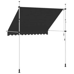 Berkfield Home Manual Retractable Awning 250 cm Anthracite in Dark Grey - thumbnail 4