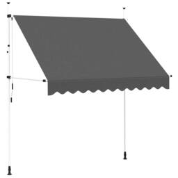 Berkfield Home Manual Retractable Awning 250 cm Anthracite in Dark Grey - thumbnail 2