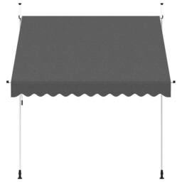 Berkfield Home Manual Retractable Awning 250 cm Anthracite in Dark Grey - thumbnail 1
