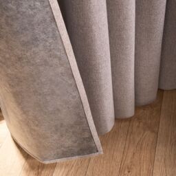 OHS Woven Texture Pair of Eyelet Curtains Ready Made Blackout in Grey - Size: 167 cm width x 183 cm drop - thumbnail 6
