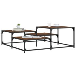 Berkfield Home Coffee Table Brown Oak 107x107x40 cm Engineered Wood - Size: 107 x 107 x 40 cm - thumbnail 1