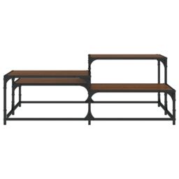 Berkfield Home Coffee Table Brown Oak 107x107x40 cm Engineered Wood - Size: 107 x 107 x 40 cm - thumbnail 5
