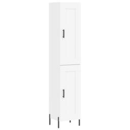 Berkfield Home Highboard White 34.5x34x180 cm Engineered Wood - thumbnail 3