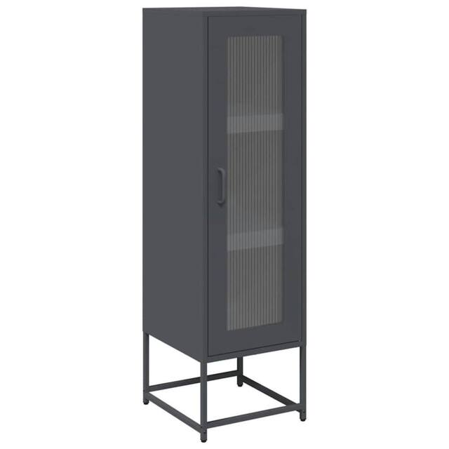 Berkfield Home Highboard Anthracite 36x39x123 cm Cold-rolled Steel in Charcoal - Size: 36 x 39 x 123 cm - image 1