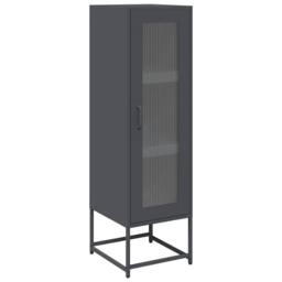Berkfield Home Highboard Anthracite 36x39x123 cm Cold-rolled Steel in Charcoal - Size: 36 x 39 x 123 cm - thumbnail 1