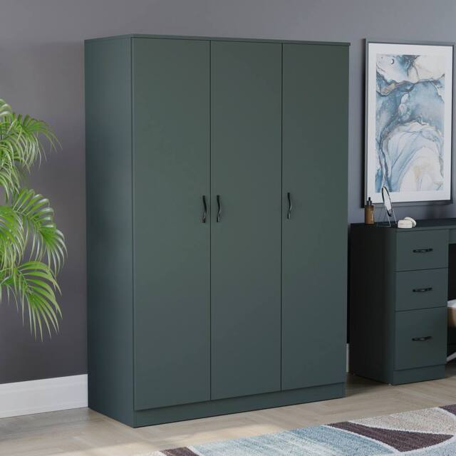 Home Discount Vida Designs Riano 2 Door 2 Drawer Wardrobe Storage in Green - image 1