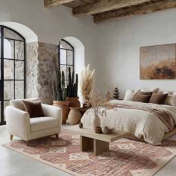 Kukoon Beige Terracotta Washable Jute Style Rustic Living Room Area Rug - Size: 80 cm x 150 cm - thumbnail 3