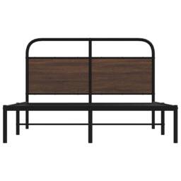 Berkfield Home Elegant Bed Frame Without Mattress 120x190 cm Small Double Brown - thumbnail 5