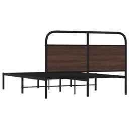 Berkfield Home Elegant Bed Frame Without Mattress 120x190 cm Small Double Brown - thumbnail 7