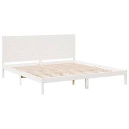 Berkfield Home Decorative Extra Long Bed Frame without Mattress White 180x220 cm - thumbnail 1