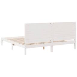Berkfield Home Decorative Extra Long Bed Frame without Mattress White 180x220 cm - thumbnail 6