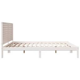 Berkfield Home Decorative Extra Long Bed Frame without Mattress White 180x220 cm - thumbnail 5