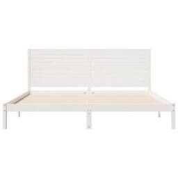 Berkfield Home Decorative Extra Long Bed Frame without Mattress White 180x220 cm - thumbnail 4
