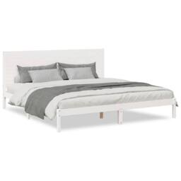 Berkfield Home Decorative Extra Long Bed Frame without Mattress White 180x220 cm - thumbnail 3