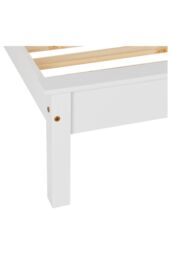 "Seconique Monaco 4'6"" Double Bed Low Foot End in White" - thumbnail 4