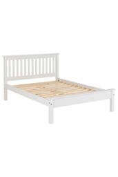 "Seconique Monaco 4'6"" Double Bed Low Foot End in White" - thumbnail 2