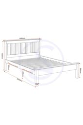 "Seconique Monaco 4'6"" Double Bed Low Foot End in White" - thumbnail 6