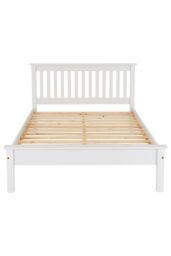 "Seconique Monaco 4'6"" Double Bed Low Foot End in White" - thumbnail 3