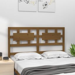 Berkfield Home Bed Headboard Honey Brown 125.5x4x100 cm Solid Wood Pine - thumbnail 3