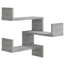 Berkfield Home Wall Corner Shelf Grey Sonoma 40x40x50 cm Engineered Wood - Size: 40 x 40 x 50 cm - thumbnail 2