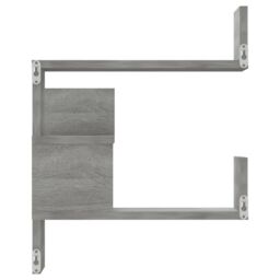 Berkfield Home Wall Corner Shelf Grey Sonoma 40x40x50 cm Engineered Wood - Size: 40 x 40 x 50 cm - thumbnail 4