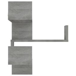 Berkfield Home Wall Corner Shelf Grey Sonoma 40x40x50 cm Engineered Wood - Size: 40 x 40 x 50 cm - thumbnail 3