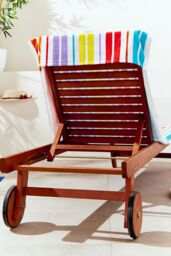 Catherine Lansfield 'Rainbow Stripe' Beach Sun Lounger Towel - thumbnail 2