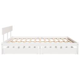 Berkfield Home Full Bed Frame without Mattress White 180x200 cm Super King Solid - thumbnail 5