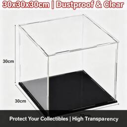 FLAVORA 30cm Cube Acrylic Display Case in Clear - Size: 500mm - thumbnail 6