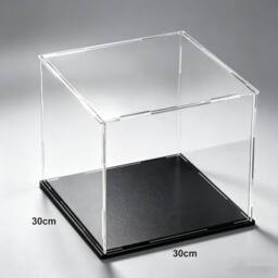 FLAVORA 30cm Cube Acrylic Display Case in Clear - Size: 500mm - thumbnail 2