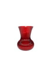 KDMD Red Ribbed Hand Tied Vase 19.5cm 2 Pack