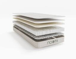 Noomi Bamboo Natural Latex Pocket Sprung Mattress in White - Size: Single - thumbnail 5