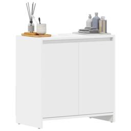 Berkfield Home Sturdy Bathroom Cabinet White 60x33x61 cm Engineered Wood - Size: 60 x 33 x 61 cm - thumbnail 4