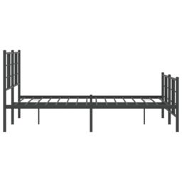 Berkfield Home Metal Bed Frame without Mattress with Footboard Black 120x190cm - Size: 120x190 cm - thumbnail 6