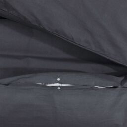 Berkfield Home Duvet Cover Set Black 220x240 cm Cotton - thumbnail 4